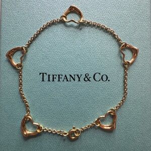 Tiffany & Co. 18K Gold Open Heart Bracelet
